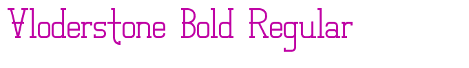 Vloderstone Bold Regular